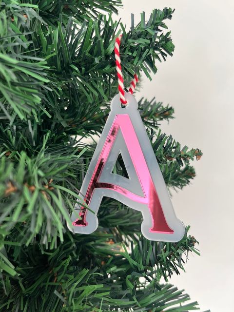 Personalised Initial Double Layered Christmas Ornament