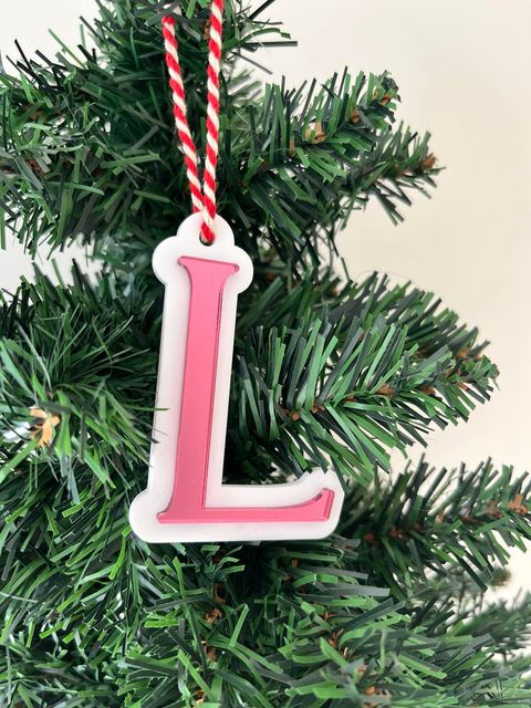 Personalised Initial Double Layered Christmas Ornament