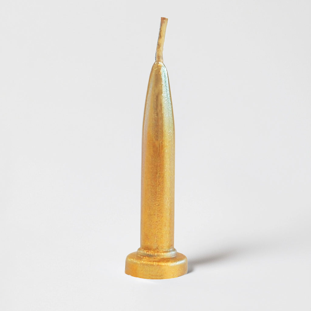 Gold Bullet Self Standing Candles (Pack of 12)