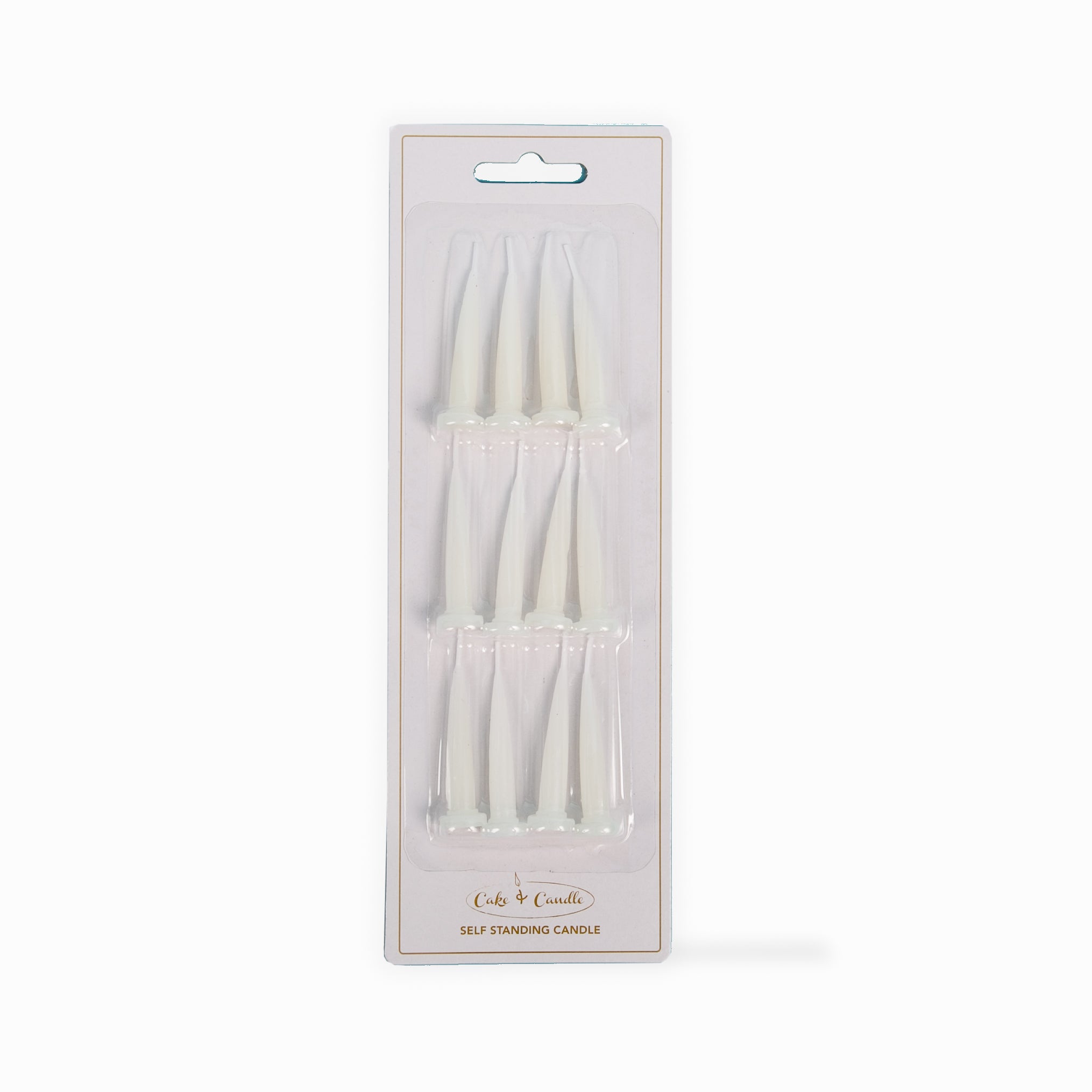 White Bullet Self Standing Candles (Pack of 12)