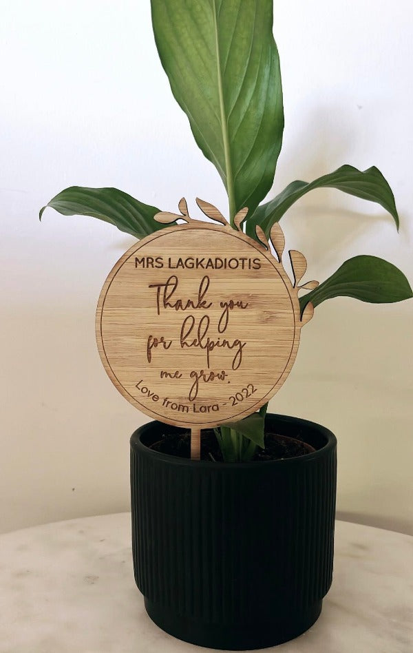 Teacher Plant Topper - Personalised