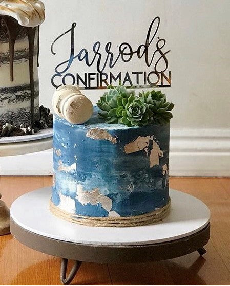 Custom Name Confirmation Topper without a Cross