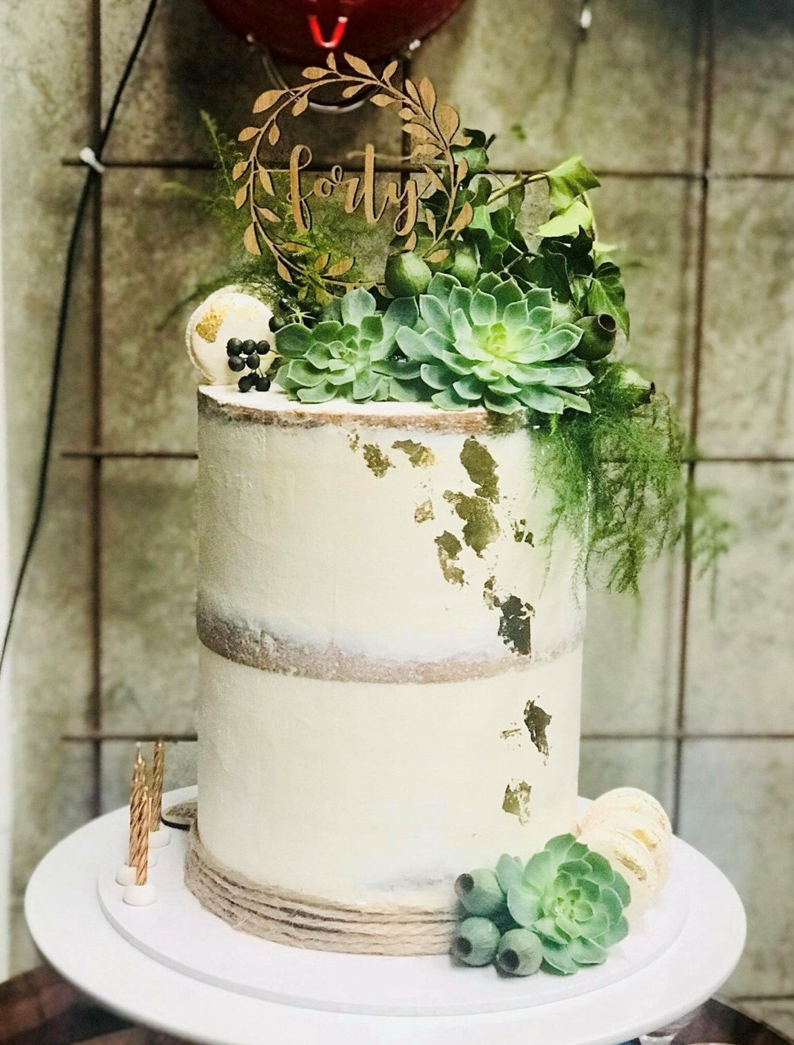 Custom Bamboo Wreath Topper