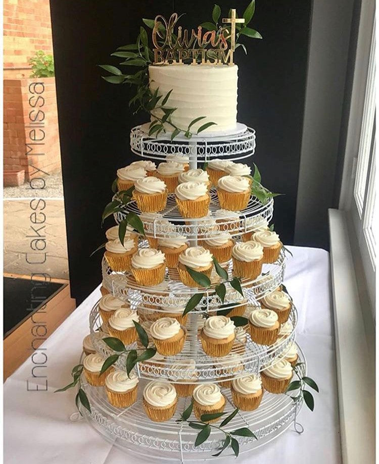 Custom Name Baptism Topper with Cross