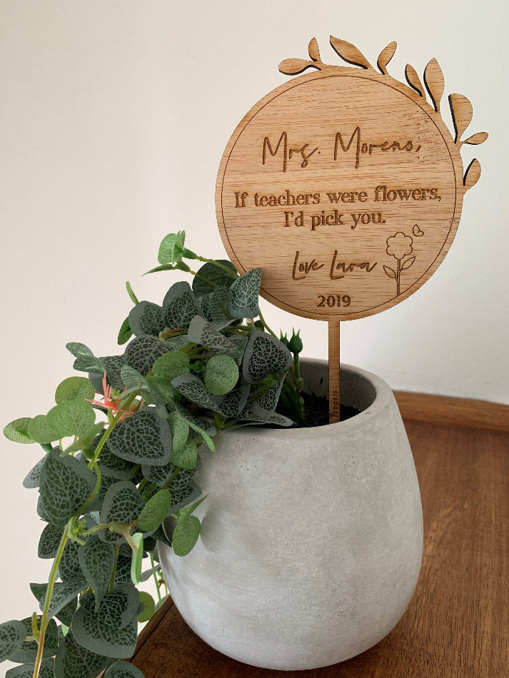 Teacher Flower Topper - Personalised