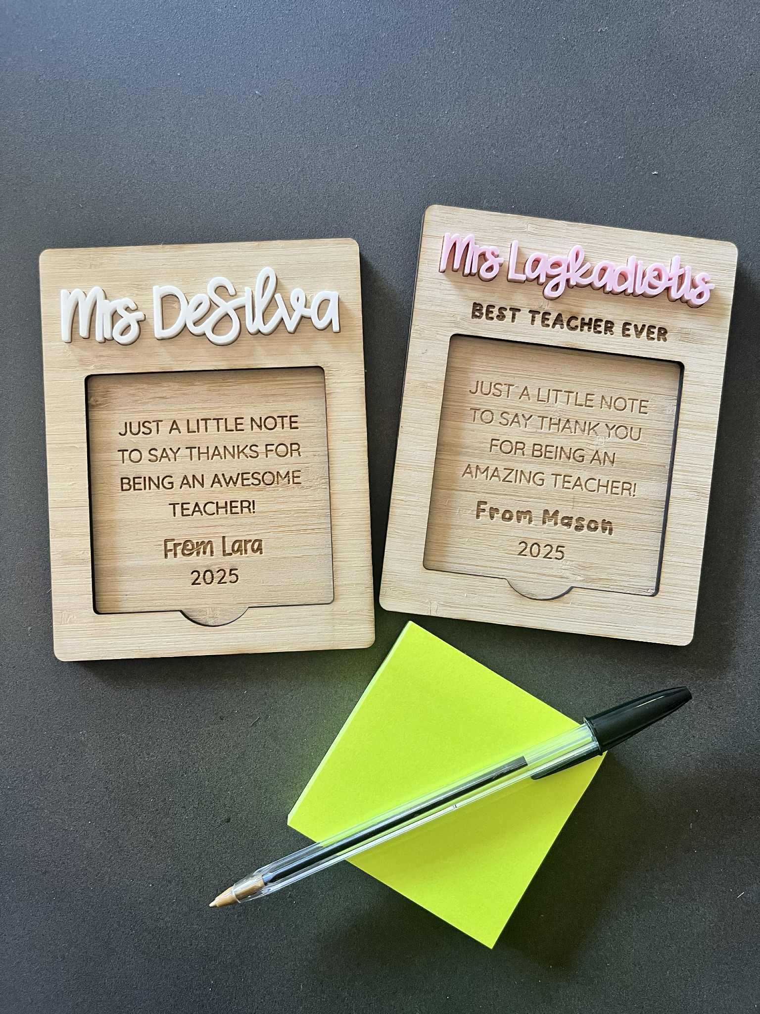 Personalised Post it Note Holder