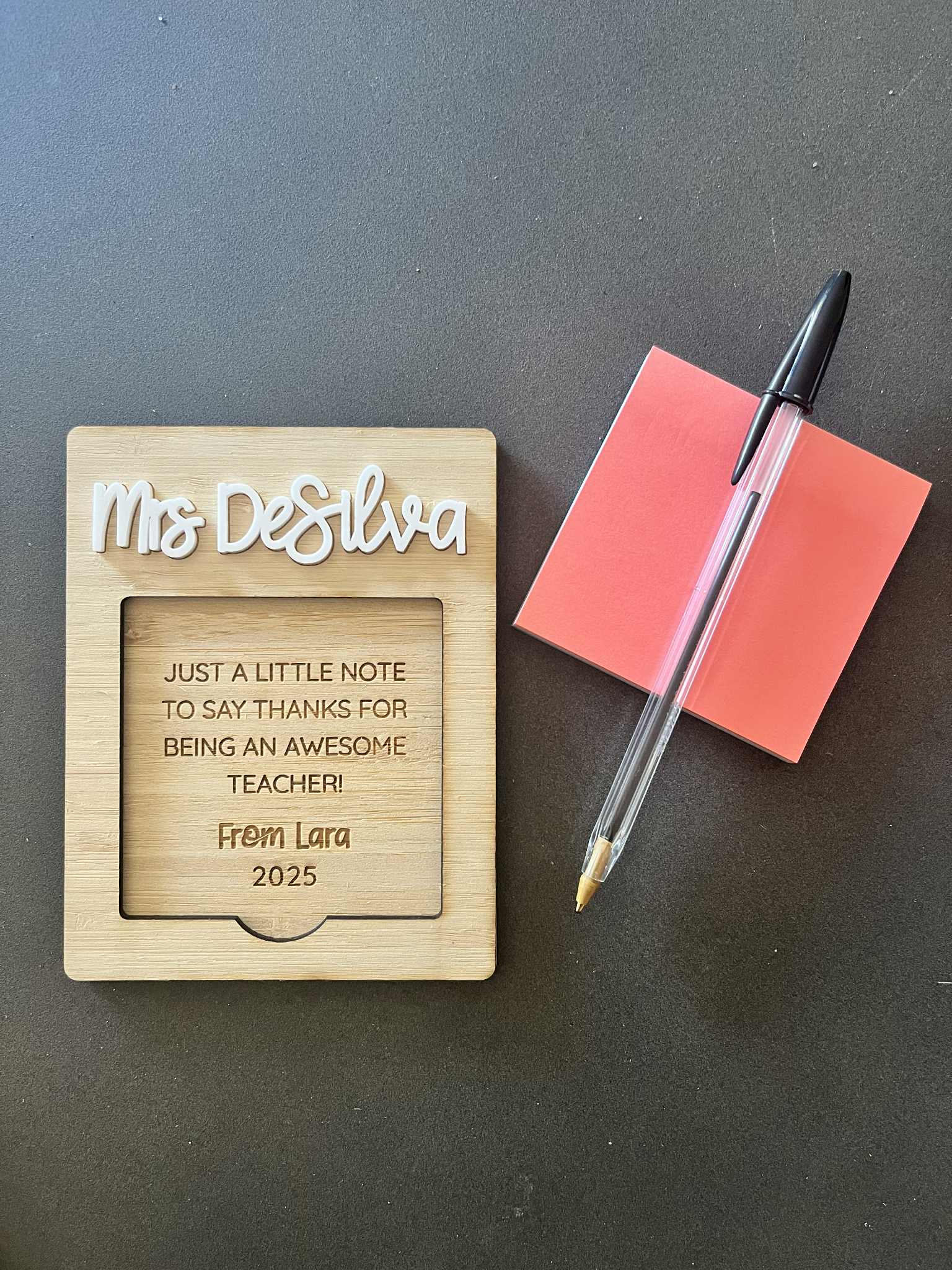 Personalised Post it Note Holder