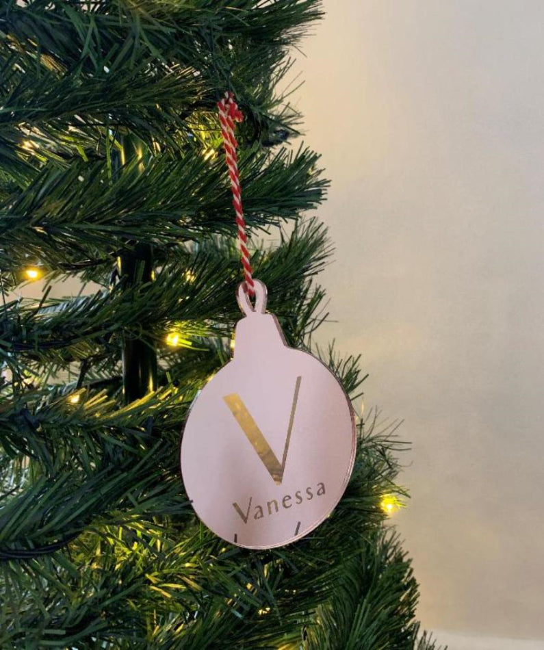 Personalised Modern Christmas Bauble