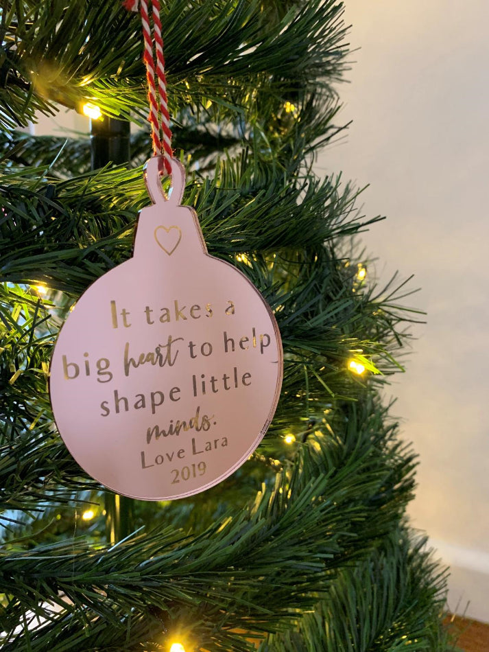 Personalised Teacher Bauble