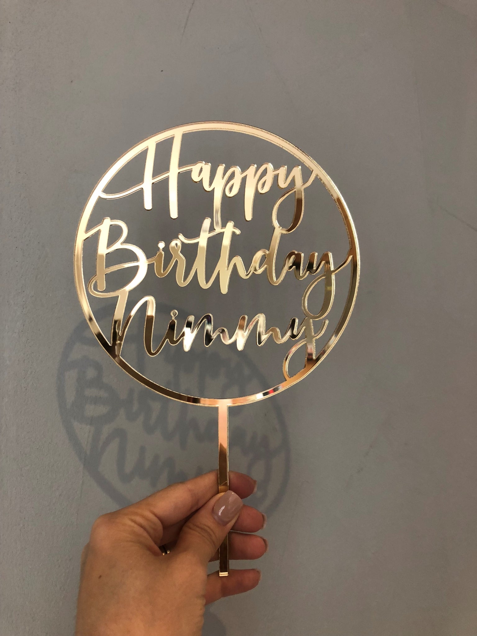 Happy Birthday Custom Name in Circle